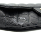 Chanel Glasses Case With Chain Caviar Black L