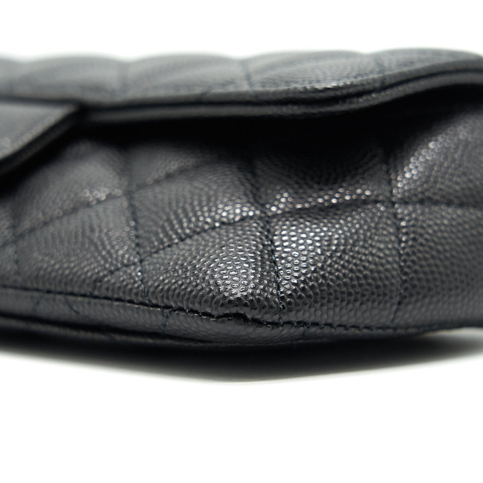 Chanel Glasses Case With Chain Caviar Black L