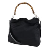 Gucci Handbag 001.2123.1577 Nylon Canvas, Bamboo black Women