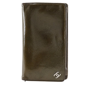 Chanel Coco Mark Patent Leather Long Wallet