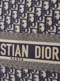 Christian Dior Book Tote Ecru / Blue Oblique Canvas Large