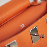 Hermes Jypsiere 31 Orange Clemence Stamp Square O 2011