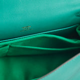 Hermes Kelly Pochette Vert Verone Swift - C Stamp