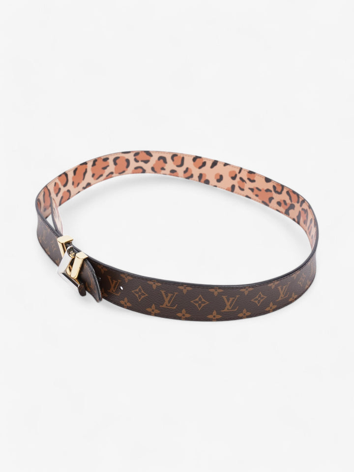 Louis Vuitton Initials Reversible Belt Monogram / Leopard Canvas 109cm