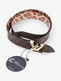 Louis Vuitton Initials Reversible Belt Monogram / Leopard Canvas 109cm