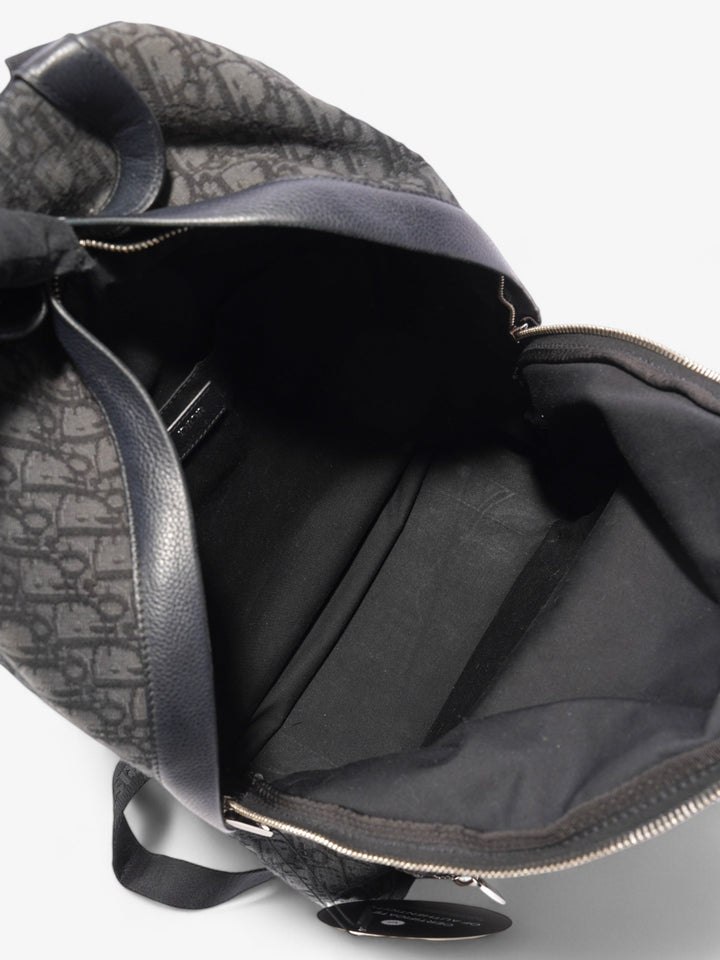 Christian Dior Trotter Backpack Black Oblique Canvas