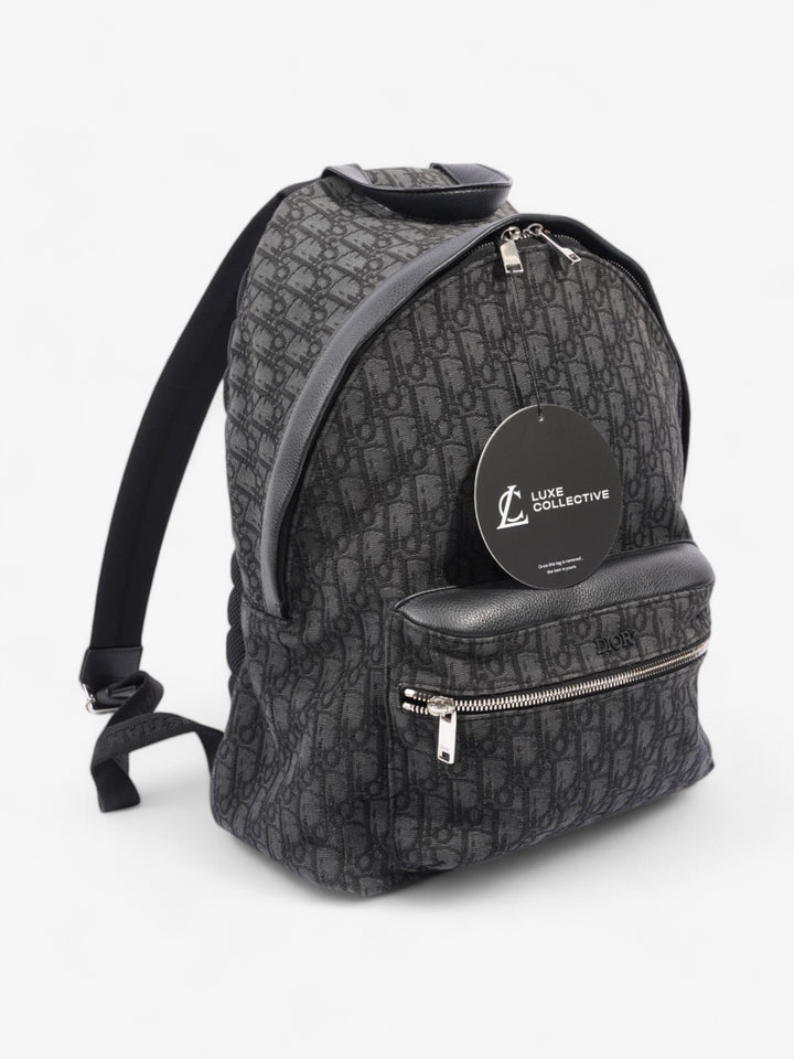 Christian Dior Trotter Backpack Black Oblique Canvas