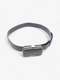Prada Octagon Logo Belt with Bag Black / Gold Saffiano Leather 80cm / 32"