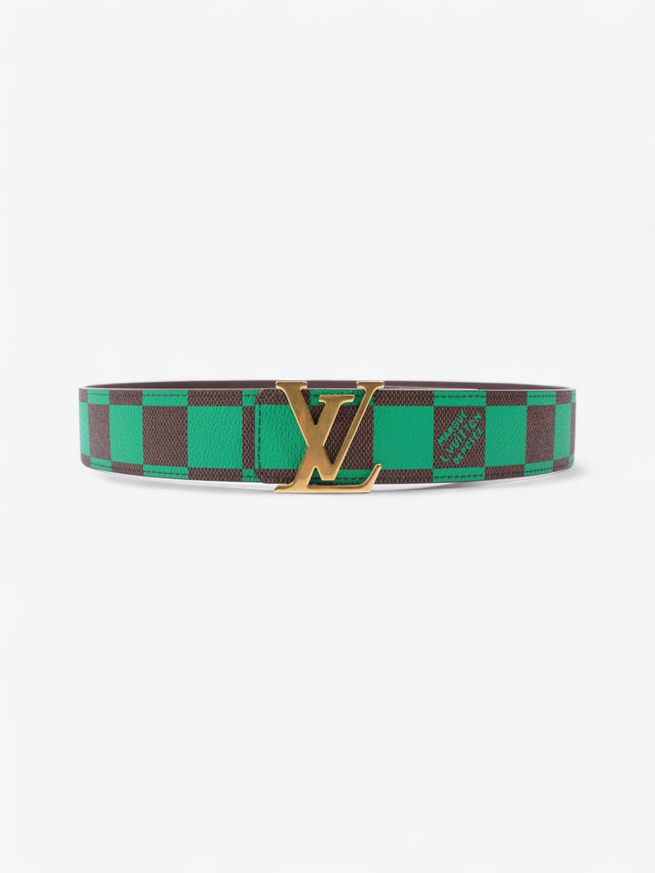 Louis Vuitton LV Initiales Reversible Belt Damier Ebene / Green / Gold Coated Canvas 95cm / 38"