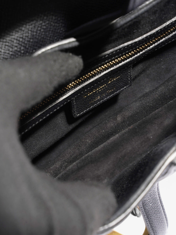 Christian Dior Saddle Bag Black Calfskin Leather