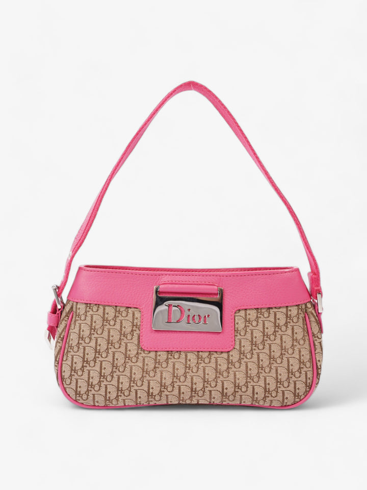 Christian Dior Street Chic Beige / Fuschia Canvas Mini