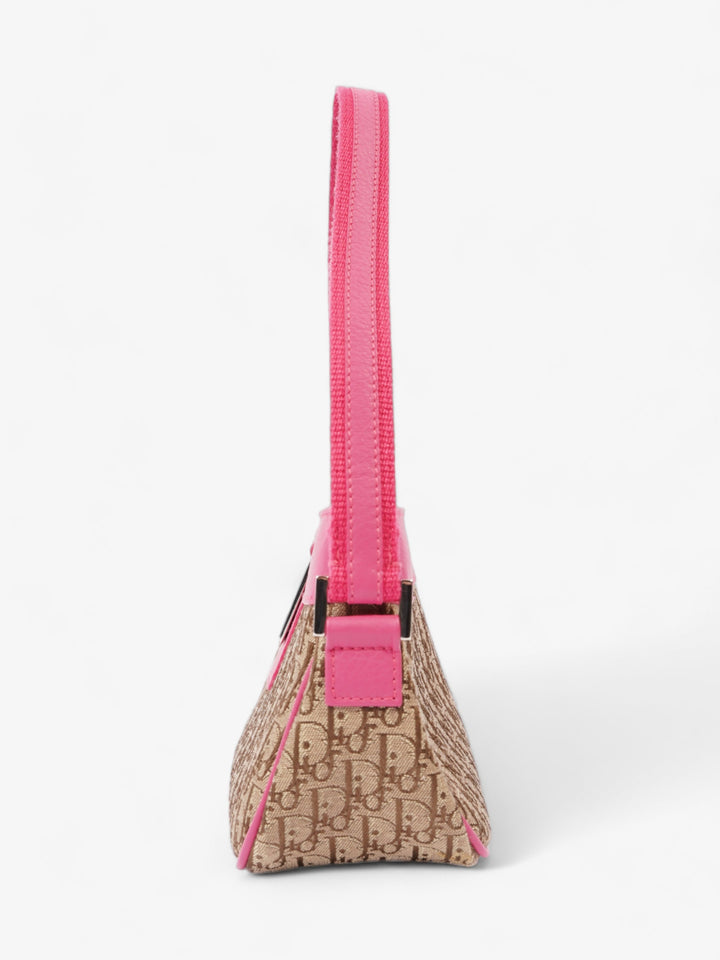 Christian Dior Street Chic Beige / Fuschia Canvas Mini