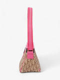 Christian Dior Street Chic Beige / Fuschia Canvas Mini