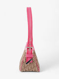 Christian Dior Street Chic Beige / Fuschia Canvas Mini