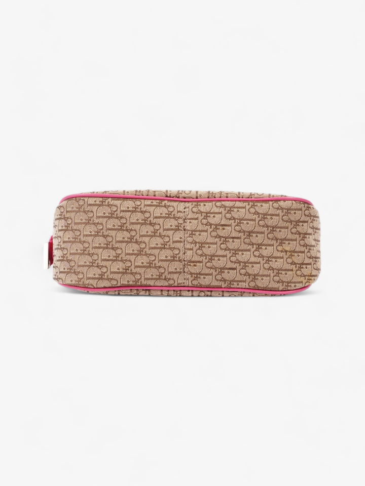 Christian Dior Street Chic Beige / Fuschia Canvas Mini