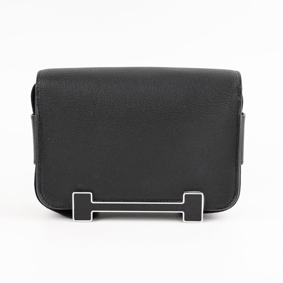 Hermes Geta Chevre Mysore Noir - B Stamp