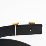 Hermes 32mm Reversible Belt Swift/Epsom - Noir/Chocolat (80cm)