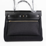 Hermes Herbag 31 Noir Canvas