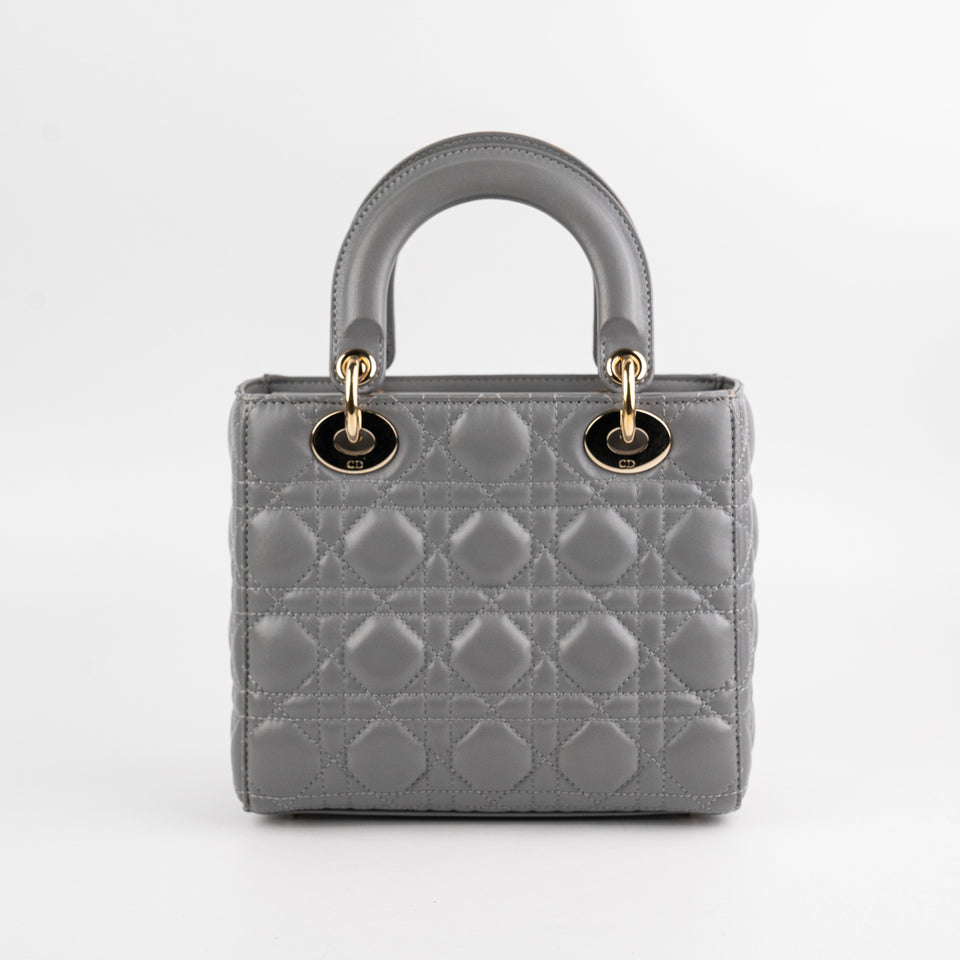 Lady Dior Small ABC Lambskin Grey
