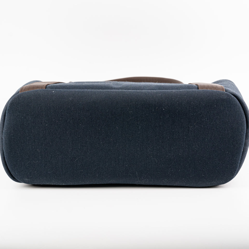 Hermes Canvas The Grooming Bag Navy