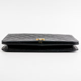 Chanel Vintage Flap Clutch Shoulder Bag Black