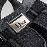 Christian Dior Canvas Shoulder Bag Black