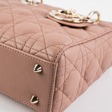 Christian Dior Small Lady Dior Lambskin Pink Bag