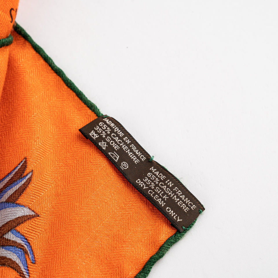 Hermes Cashmere Scarf Orange