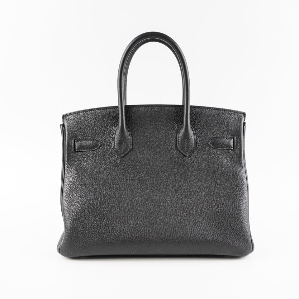 Hermes Birkin 30 Togo Black Noir D Stamp