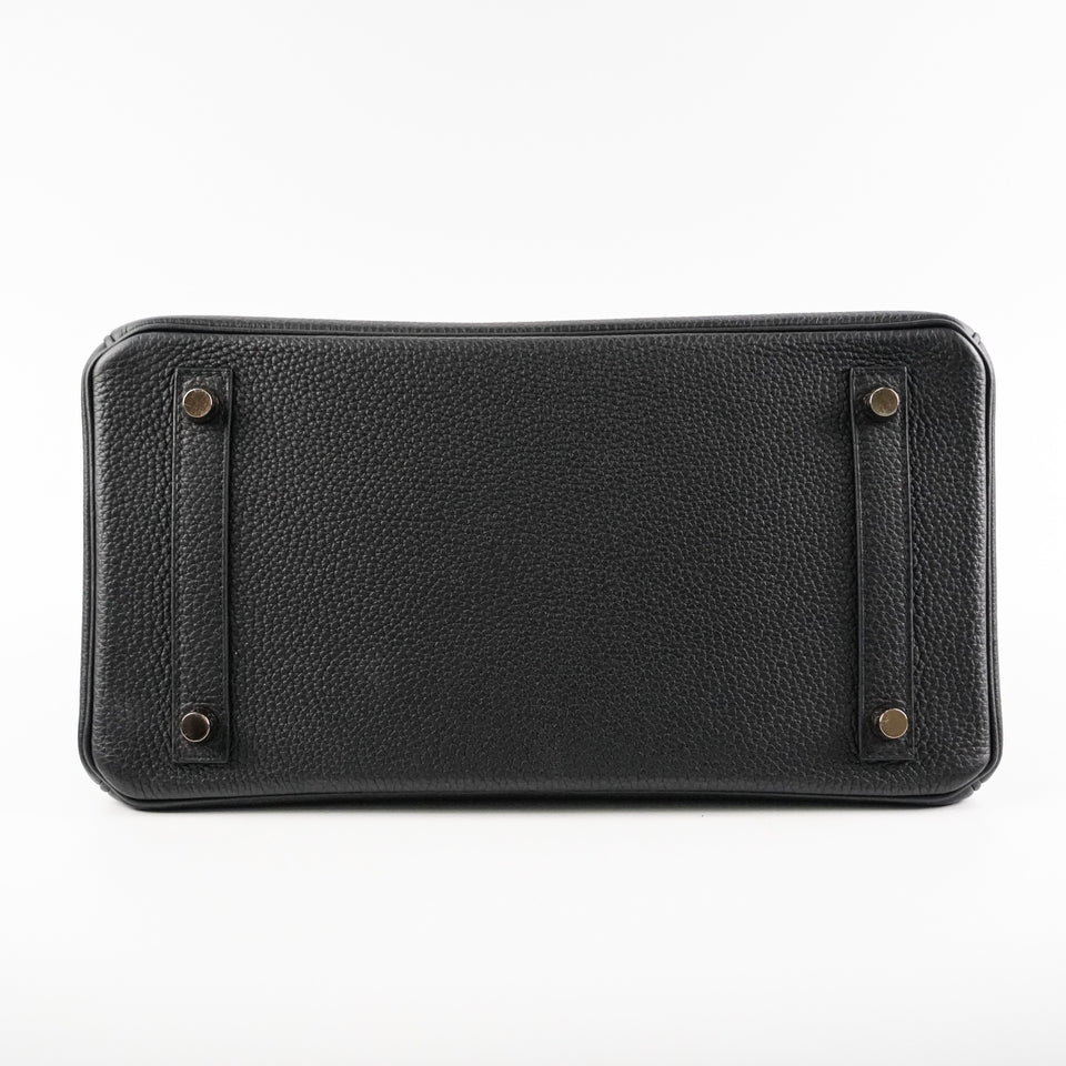 Hermes Birkin 30 Togo Black Noir D Stamp