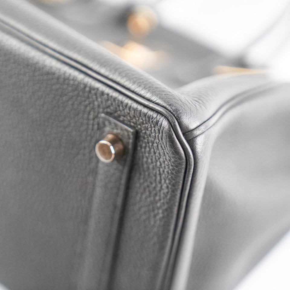 Hermes Birkin 30 Togo Black Noir D Stamp