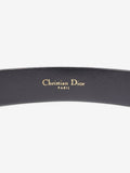 Christian Dior CD Belt Black / Gold Leather 75cm / 30"
