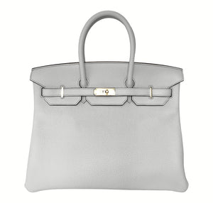 HermesBirkin 35 Bleu Pale Bag GHW