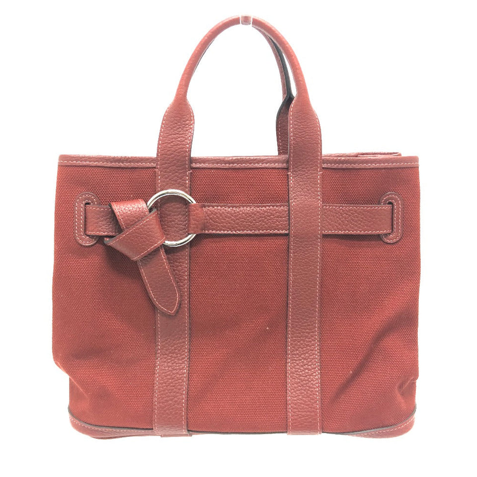 Hermes Tote Bag Canvas / leather Bordeaux Petite lettuce Women