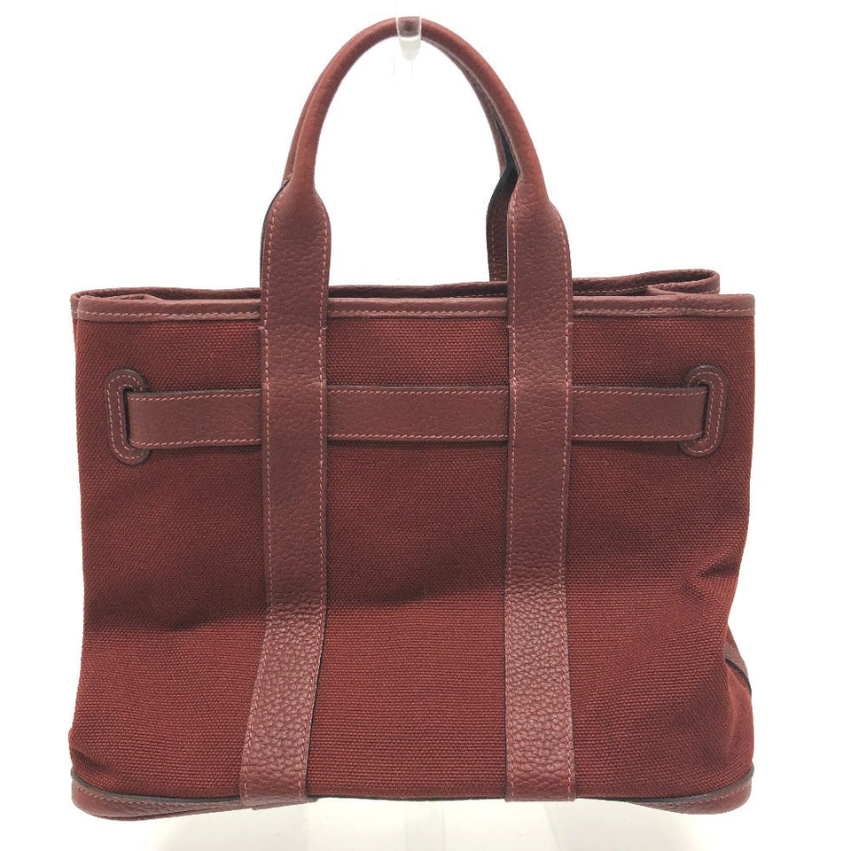 Hermes Tote Bag Canvas / leather Bordeaux Petite lettuce Women