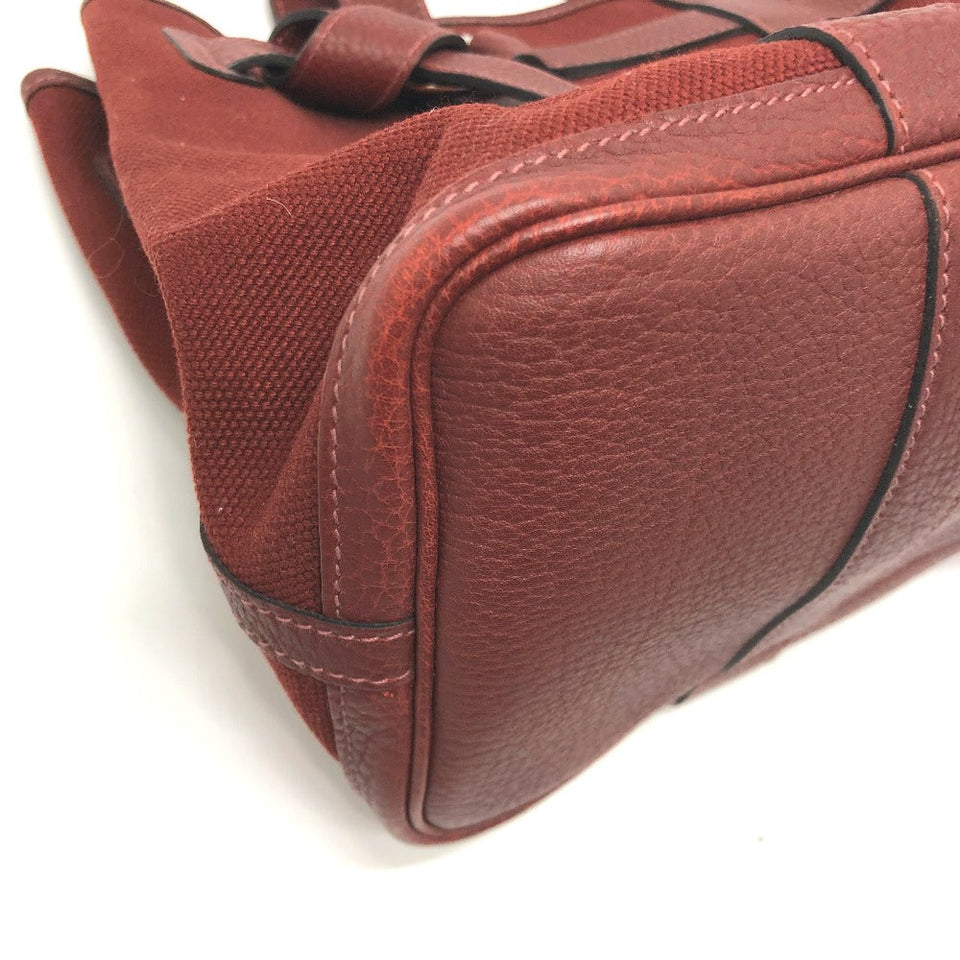 Hermes Tote Bag Canvas / leather Bordeaux Petite lettuce Women