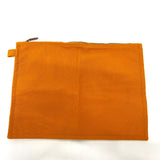 Hermes Pouch canvas Orange logo Women
