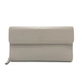 Gucci Long Wallet Purse leather gray logo Women