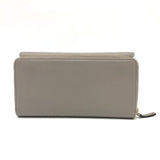 Gucci Long Wallet Purse leather gray logo Women