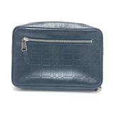 Burberry business bag leather black Check Pattern mens