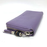 Gucci Long Wallet Purse 307984 leather purple Bamboo tassel Women