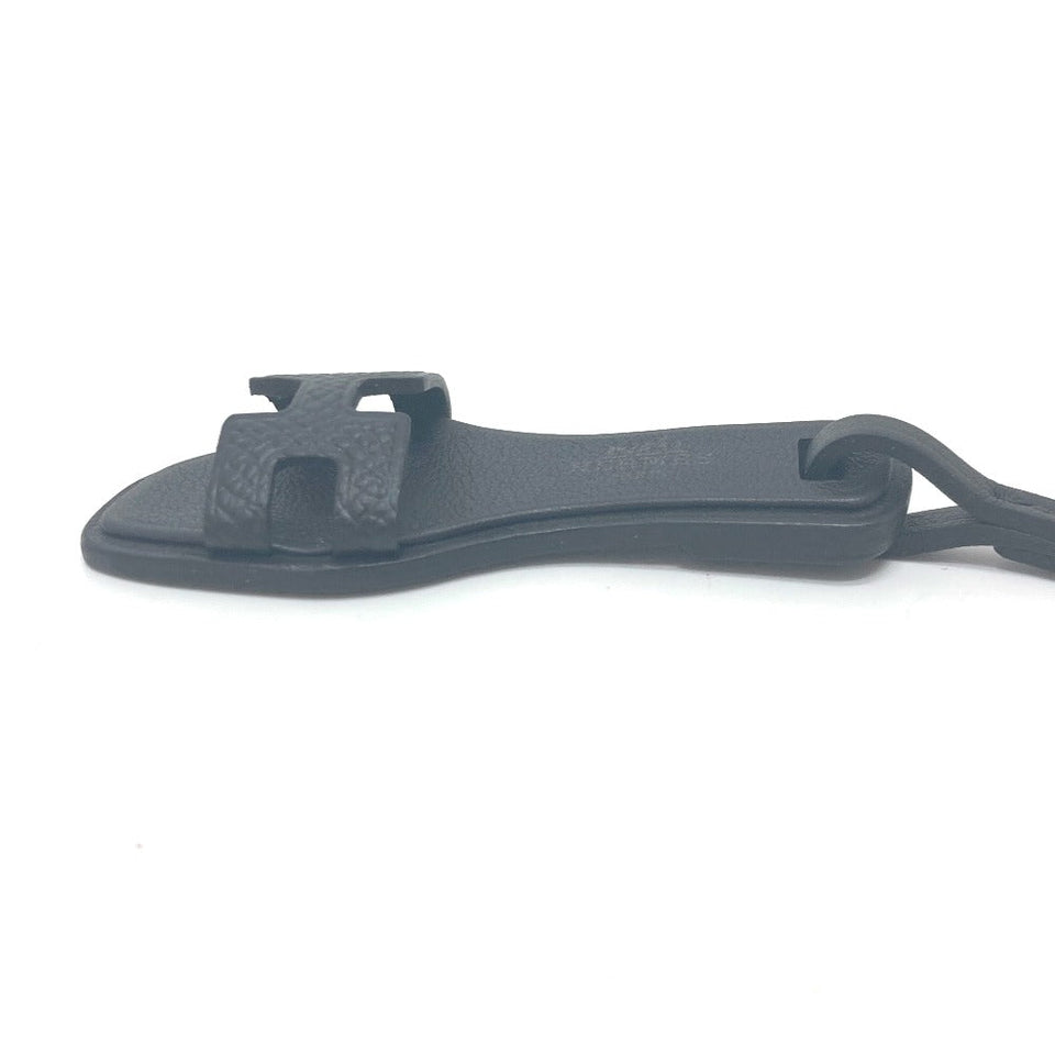 Hermes Bag charm Epsom black Sandals Oran Nano Women