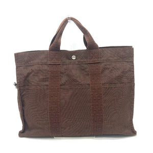 Hermes Tote Bag canvas Brown Her LineTote MM Women