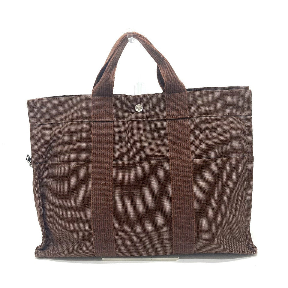 Hermes Tote Bag canvas Brown Her LineTote MM Women