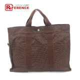 Hermes Tote Bag canvas Brown Her LineTote MM Women