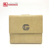 Gucci Folded wallet leather beige GG Marmont logo