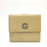 Gucci Folded wallet leather beige GG Marmont logo