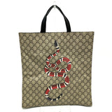 Gucci Handbag 450950 GG Supreme Canvas beige Kingsnake print GG Supreme mens