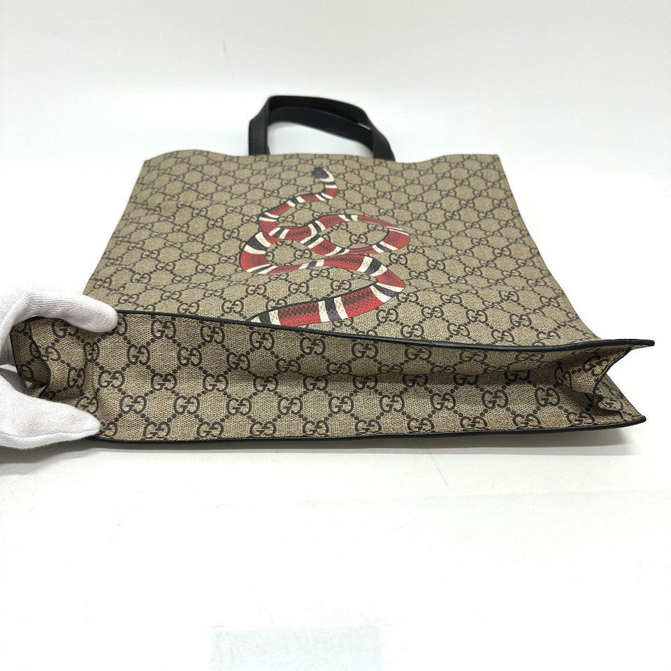 Gucci Handbag 450950 GG Supreme Canvas beige Kingsnake print GG Supreme mens