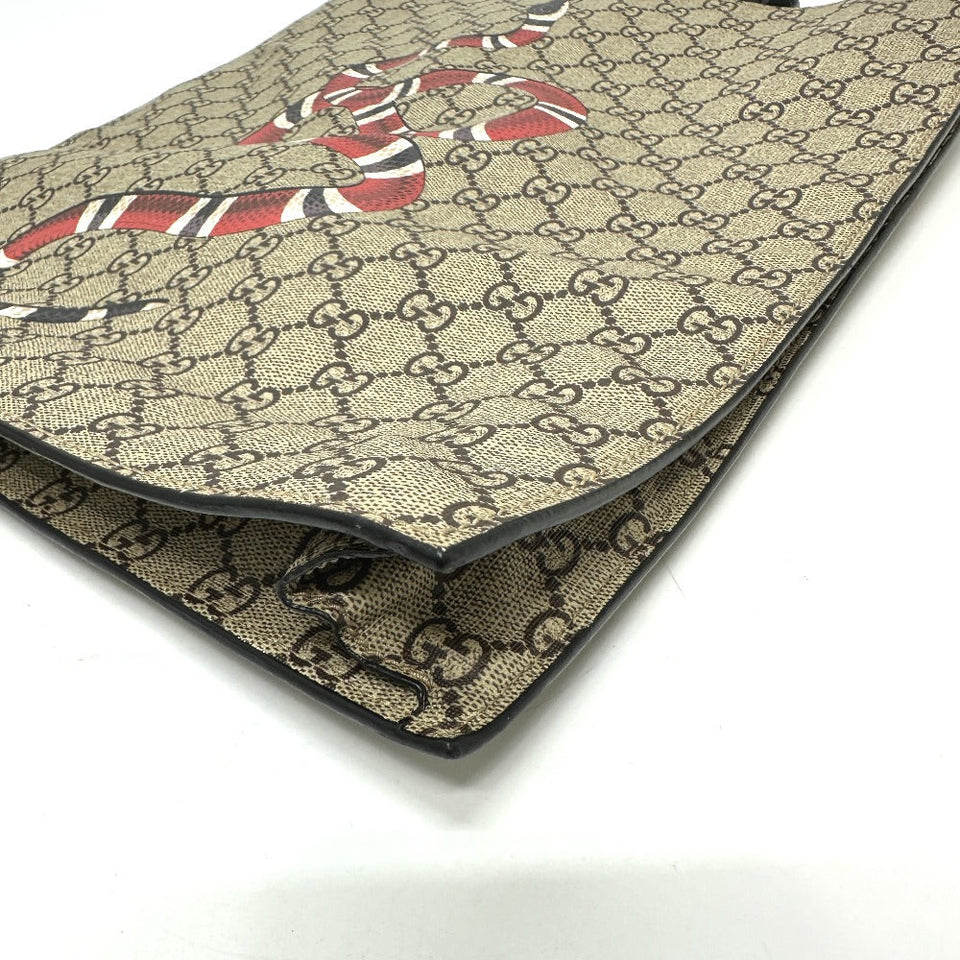 Gucci Handbag 450950 GG Supreme Canvas beige Kingsnake print GG Supreme mens